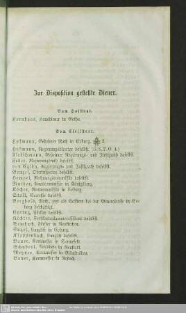 Zur Disposition gestellte Diener