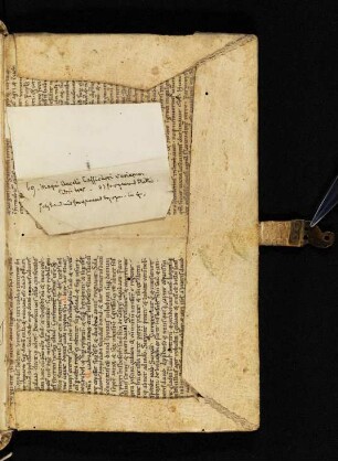 Fragment: Biblia sacra (Auszug aus II Reg, um 1200, s. a. vorderer Spiegel)