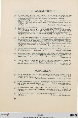 Majoliken (Nr. 386-396)