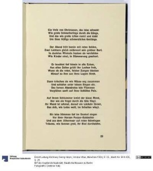 Georg Heym, Umbra Vitae, München 1924, S. 25.