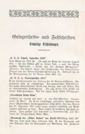 Gelegenheits- und Festschriften