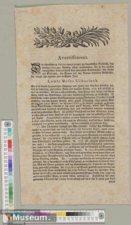Avertissement. Lemle Moses Ischarioth.