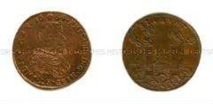 Niederländischer Historienpfennig auf König Philipp IV. (lateinisch, französisch)