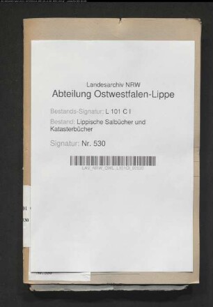 Salbuch der Bauerschaft Billerbeck von 1721