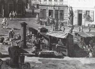 Der Neumarkt zu Dresden von der Moritzstraße aus