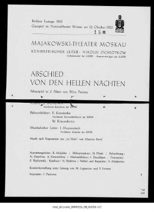 Abschied von den hellen Nächten