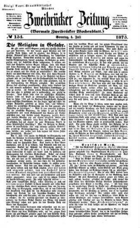 Zweibrücker Zeitung. 1875, 1875, 7 - 12