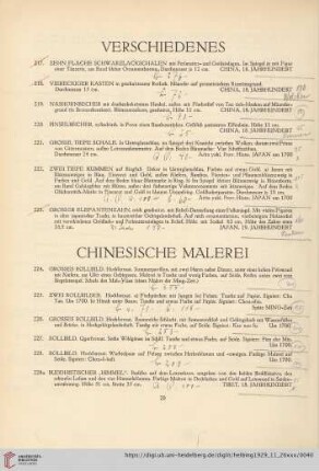 Verschiedenes (Nr. 217-223)