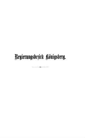 Regierungsbezirk Königsberg