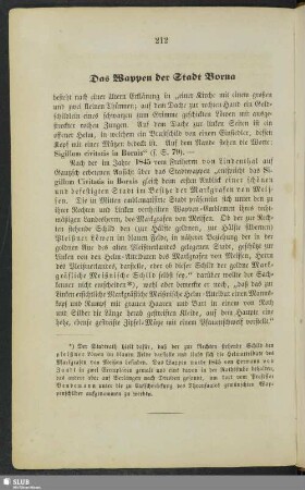 Das Wappen der Stadt Borna