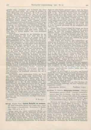 424-426 [Rezension] Erichson, Alfredus, Bibliographia Calviniana