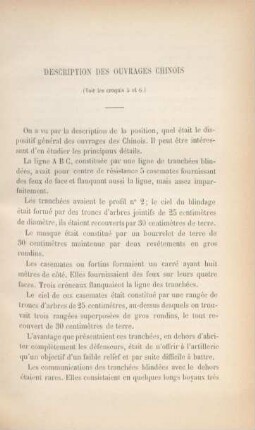 Description des ouvrages Chinois