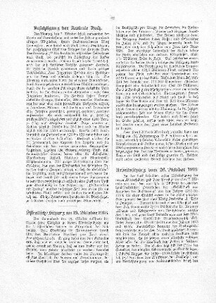 Öffentliche Sitzung am 19. Oktober 1918