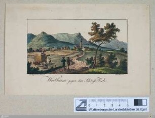 Weilheim gegen das Schloss Teck