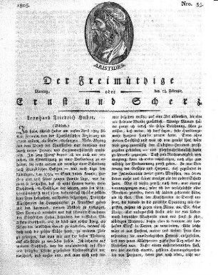 Nro. 35, Montag, den 18. Februar 1805