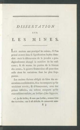 Dissertation Sur Les Mines