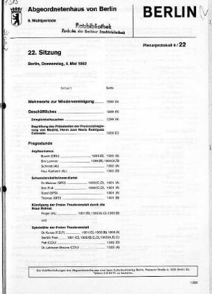Nr. 22, 6. Mai 1982