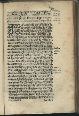 De La Comtesse de Die, IX