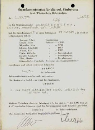 Rempfer, Reinhold