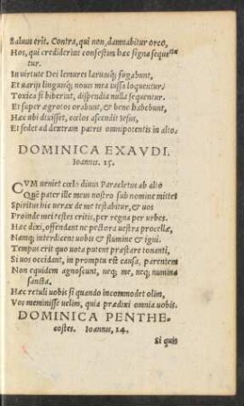 Dominica Penthecostes.