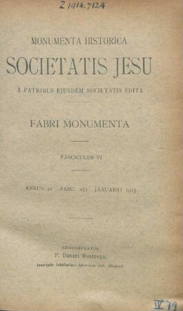 Fasciculus VI. Annus 22 Fasc. 253 Januario 1915