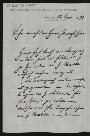 Brief an Woldemar Bargiel : 12.11.1879