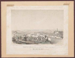 "Gefecht der Badenser (800 Mann) gegen die Dänen (1200 Mann) bei Ulderup am 6. April 1849."