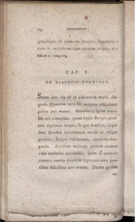 Cap. V. De diagnosi nonnulla.