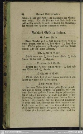 Farbiges Gold zu legiren
