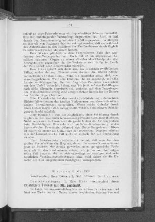 Sitzung am 12. Mai 1908.