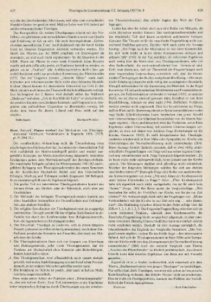 627-628 [Rezension] Riess, Richard, Pfarrer werden?