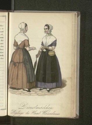 Dienstmädchen, Zöglinge des hamburger Waisenhauses.