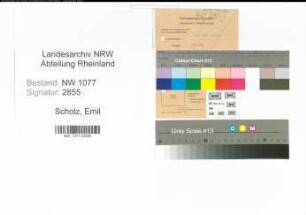 Entnazifizierung Emil Scholz , geb. 00.00.0000 ()