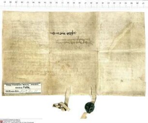 Apel von Haun (Huene) und sein Sohn Reinhard leisten wegen der Gefangenschaft des Letzteren dem Johann [von Merlau], Abt von Fulda, Urfehde. Sie b...