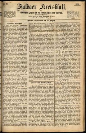 Ausgabe vom Samstag, den 19. August 1882.