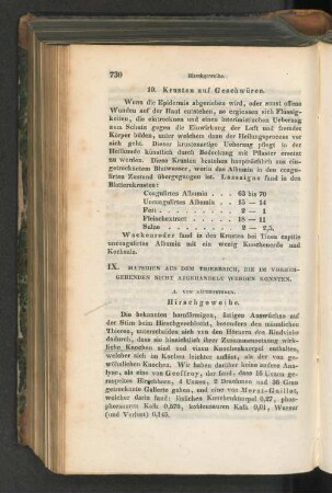 10. Krusten auf Geschwüren.
