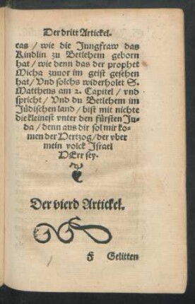 Der vierd Artickel.