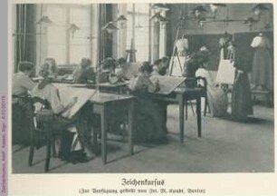Schülerinnen eines Zeichenkursus, Lette-Verein