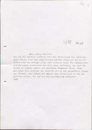 [W45]: Eine andere Wahrheit