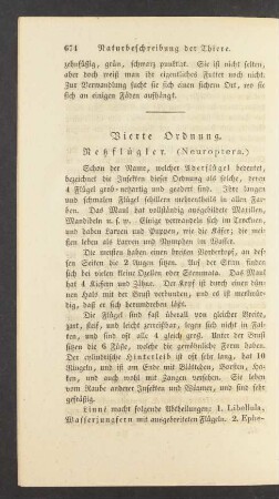 Vierte Ordnung. Netzfluegler. (Neuroptera.)