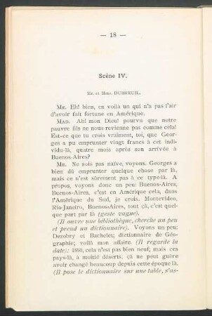 Scène IV. - Mr. et Mme. Dubreuil.