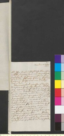 Brief von Hartmann, Christian Ferdinand an Goethe, Johann Wolfgang von