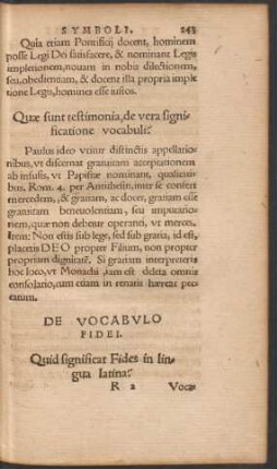 De Vocabulo Fidei.