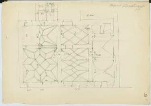 Bergamt, Freiberg: Grundriss (aus: Skizzen- und Fotoalbum 17)