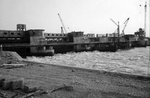 Marckolsheim: Kraftwerkbau vom deutschen Ufer