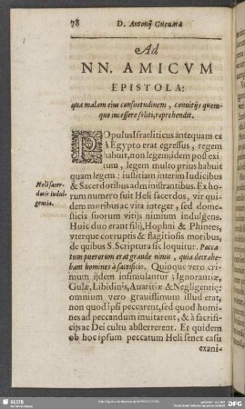 Ad NN. Amicum Epistola: qua malam eius consuetudinem, conuitijs quemque incressere soliti, reprehendit