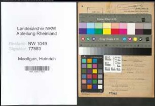 Entnazifizierung Heinrich Moeltgen , geb. 03.07.1883 (Schmiedemeister)