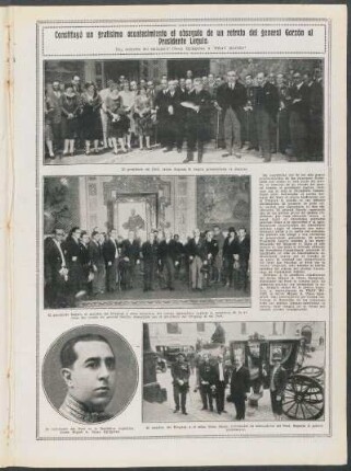 Constituyó un gratísimo acontecimiento el obsequio de un retrato del general Garzón al Presidente Leguía