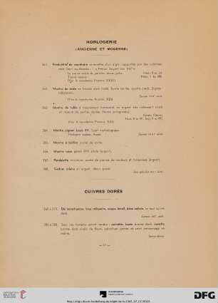 Cuivres dorés (Nr. 369-394)