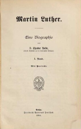 Martin Luther : eine Biographie, 1